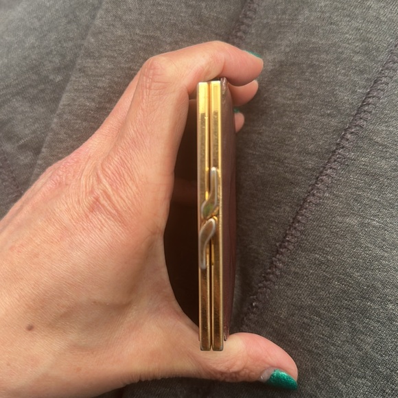 Cartier Burgundy Bordeaux Leather kiss lock Coin Purse dual pockets - Picture 3 of 12